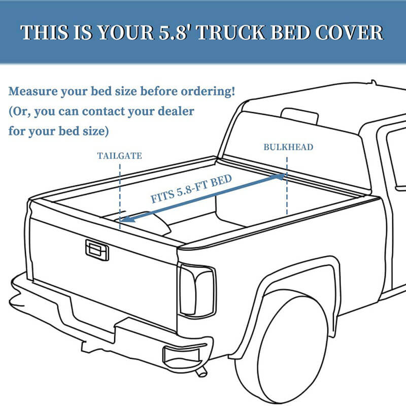 5.8Ft For 14-19 Chevy Silverado Bed Cover