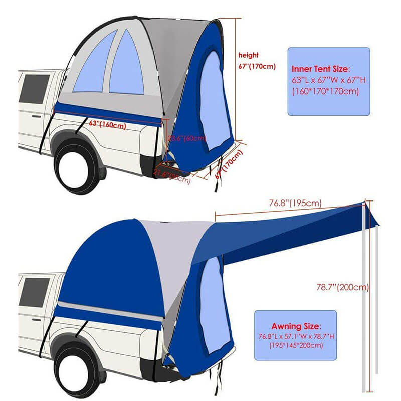 Truck Bed Tent Waterproof Canvas Tent