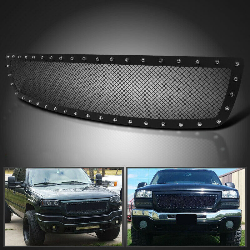 For 2003-2006 GMC Sierra 1500 Grill Black Grill with Rivet