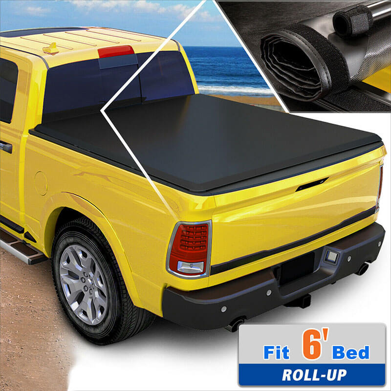 6 Feet Roll Up Tonneau Cover For Toyota Tacoma Bed Cover 16-21