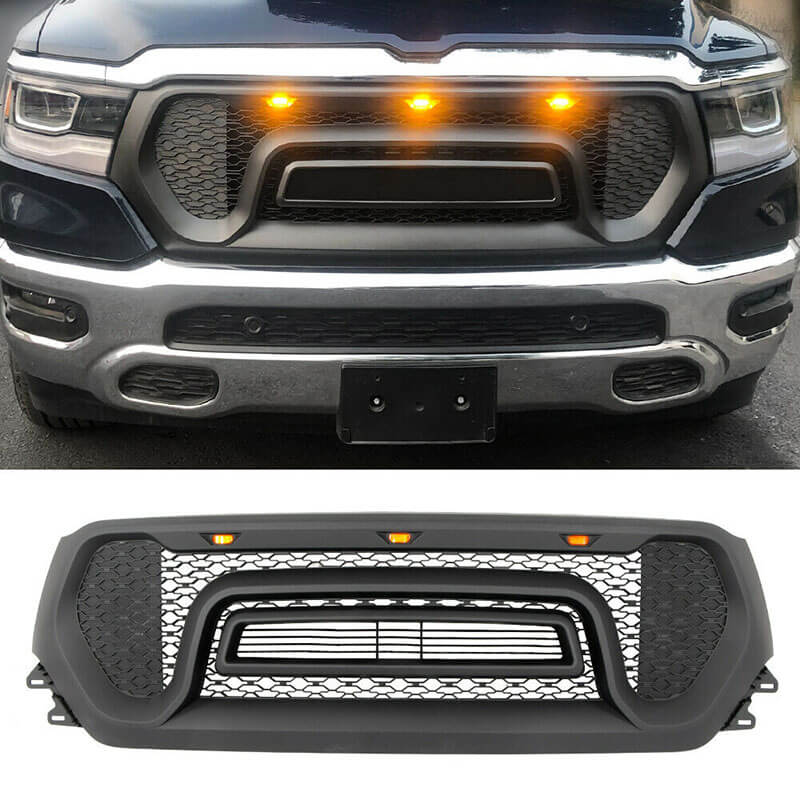Rebel Style Grill For 2019 2020 2021 Dodge Ram 1500 Grille