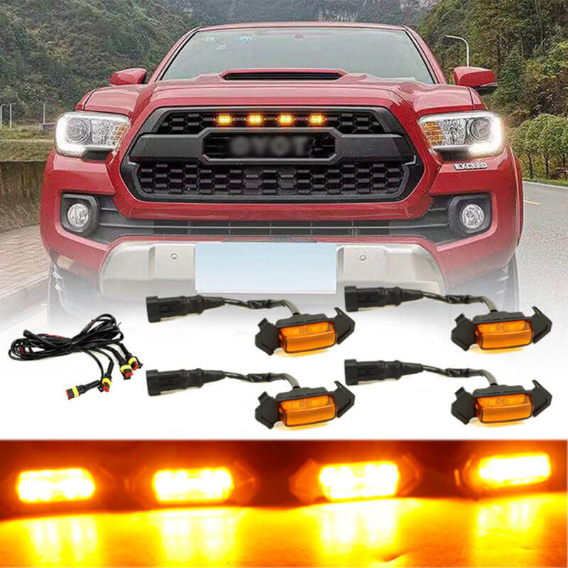 Tacoma Trd Pro Grill Amber LED Lights for 2019-2021