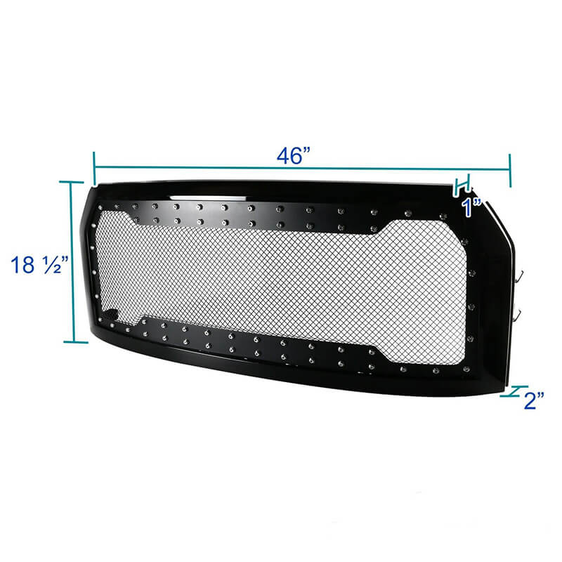 For 2015-2017 F150 Grill Black Mesh Rivet Grill Replacement