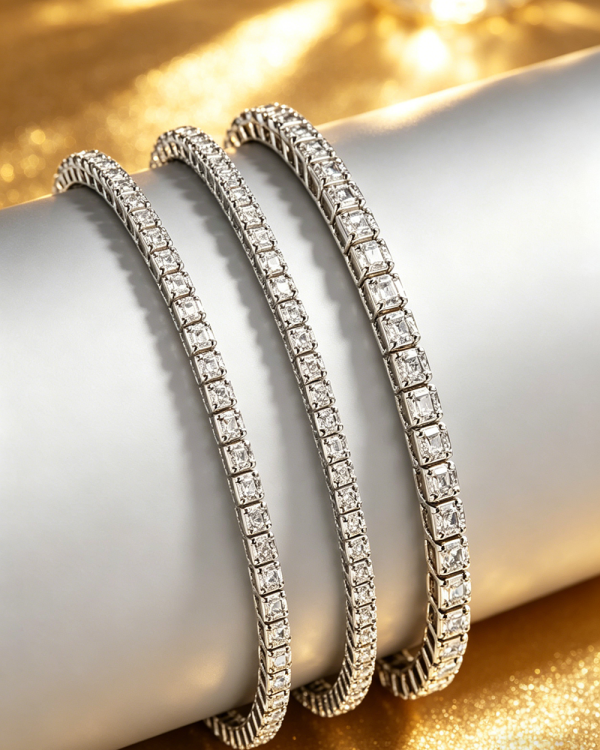 Imysea 2-4mm Moissanite Tennis Bracelet for Women Men