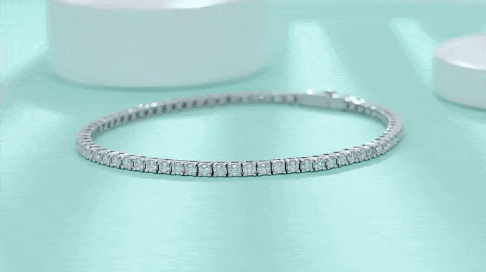 2 4mm moissanite tennis bracelets for women men