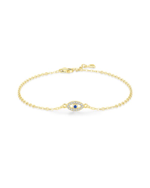 Alternative view of Azure Gaze S925 Sterling Silver Evil Eye Bracelet