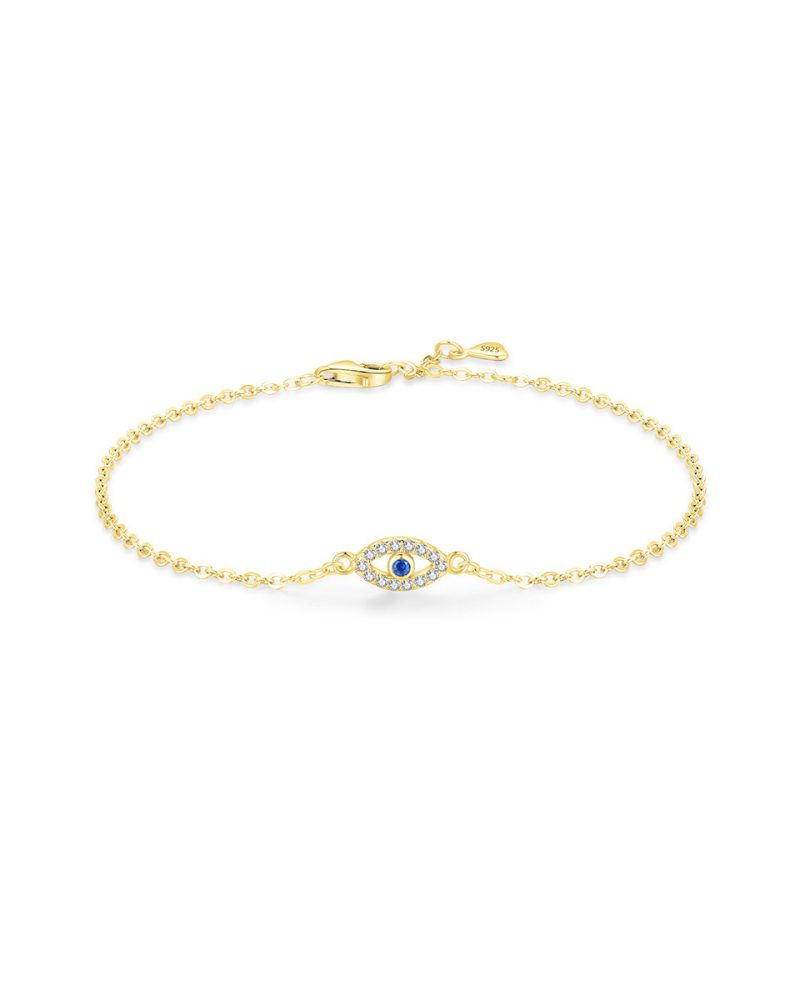 Alternative view of Azure Gaze S925 Sterling Silver Evil Eye Bracelet