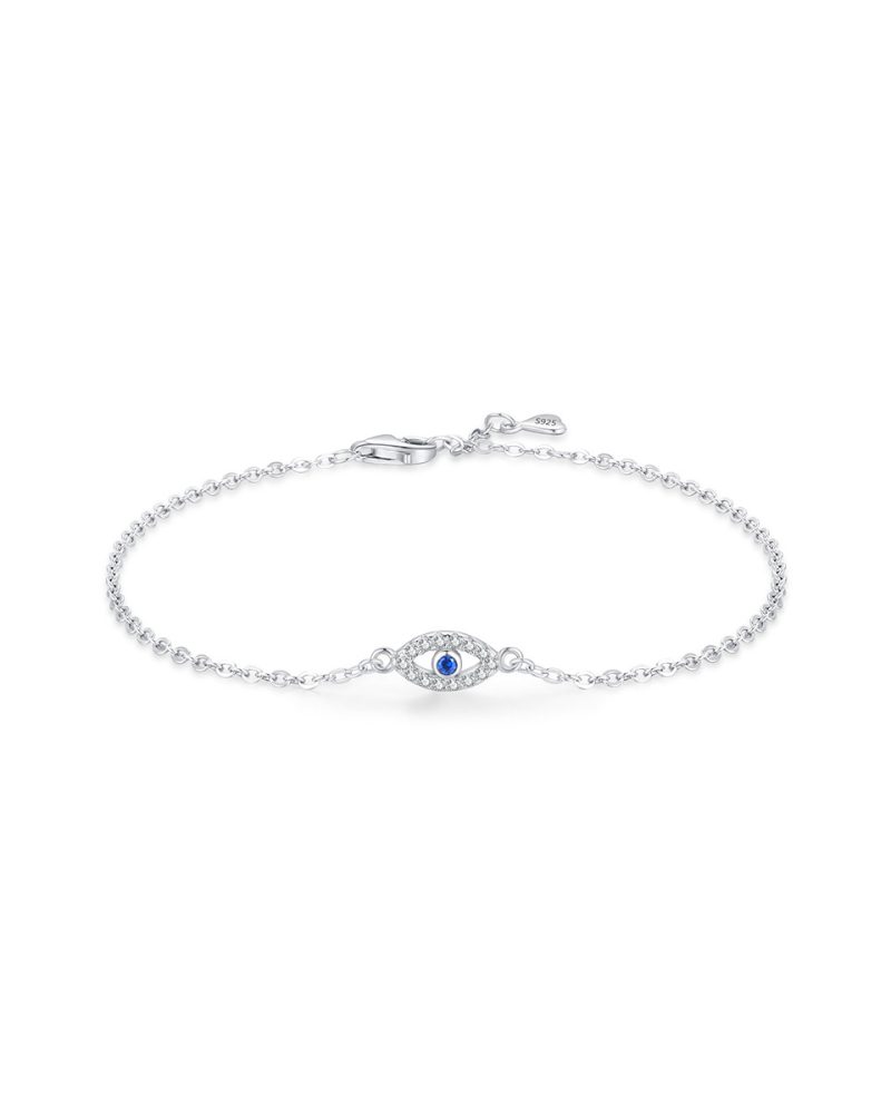 Azure Gaze S925 Sterling Silver Evil Eye Bracelet (3)