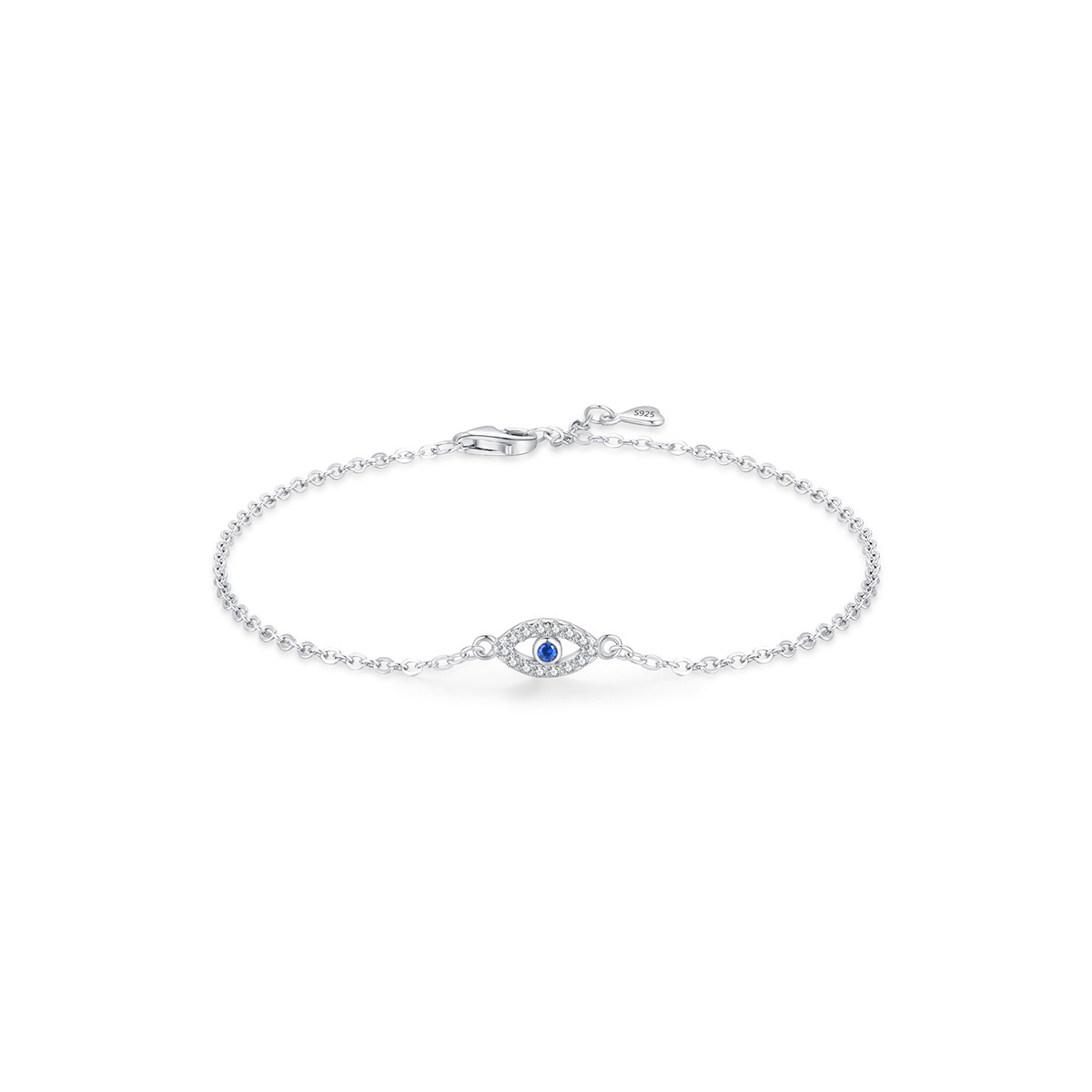 Azure Gaze S925 Sterling Silver Evil Eye Bracelet (3)