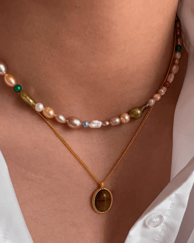 Alternative view of Baroque Style Freshwater Pearl Necklace