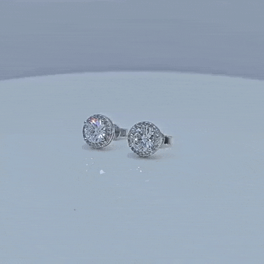 Classical Round 1 Carat Moissanite Earrings