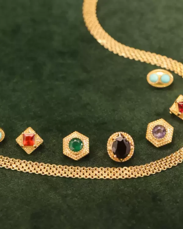 Colourful Natural Gemstones Vintage Necklaces 2