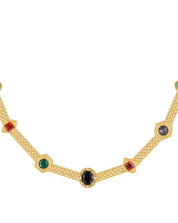 Colourful Natural Gemstones Vintage Necklaces 3