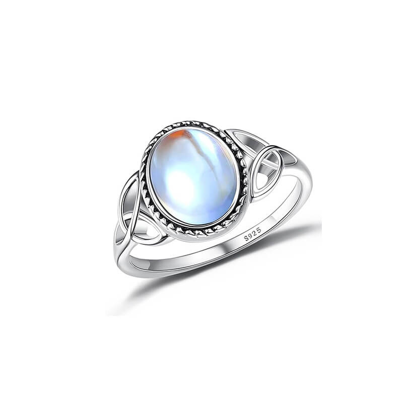 Fairies Oval Moonstone S925 Silver Ring