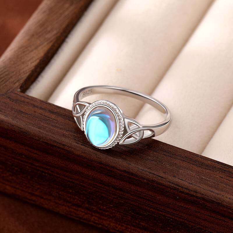 Fairies Oval Moonstone S925 Silver Ring