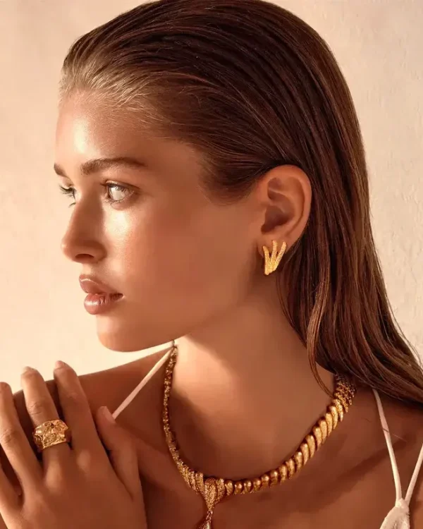 Alternative view of French Style Plated 24K Gold Vintage Necklace