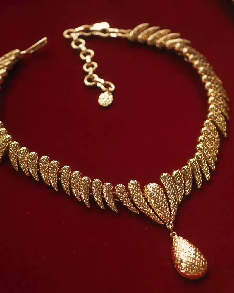 French style Plated 24K Gold Vintage Necklace