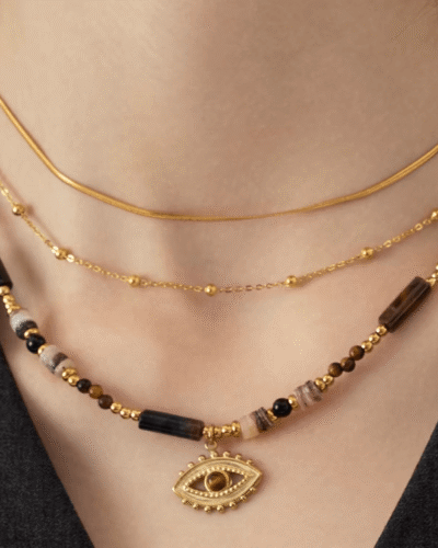 Gaze Vintage stackable Evil Eye Protection Necklaces (3)