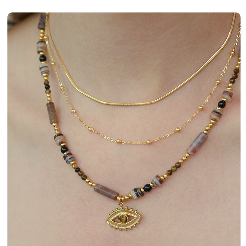 Gaze Vintage stackable Evil Eye Protection Necklaces 3