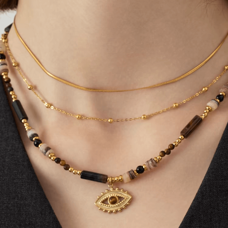 Gaze Vintage stackable Evil Eye Protection Necklaces (3)