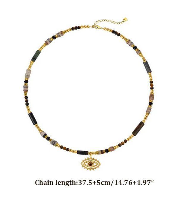 Gaze Vintage stackable Evil Eye Protection Necklaces-chain length