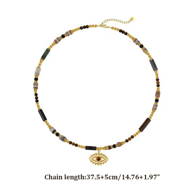 Gaze Vintage stackable Evil Eye Protection Necklaces-chain length