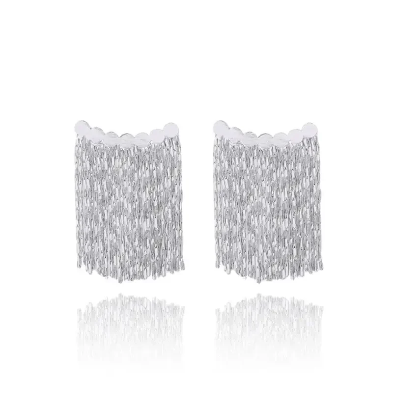 Gold plated Cascade Tassel Vintage Earrings 4