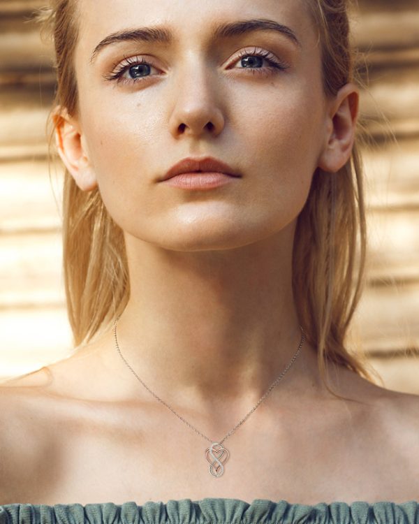 Heart's Fire 925 Sterling Silver Heart Necklace-show