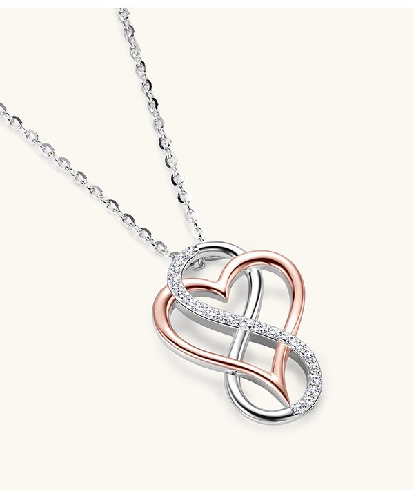 Heart's Fire 925 Sterling Silver Heart Necklace-2