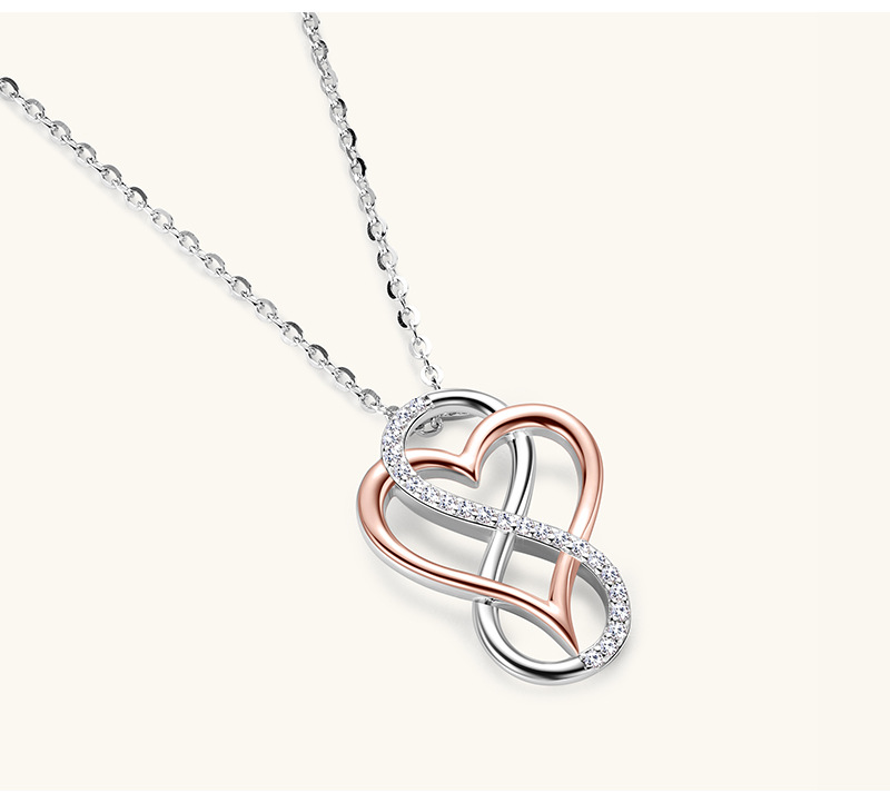 Heart's Fire 925 Sterling Silver Heart Necklace-2