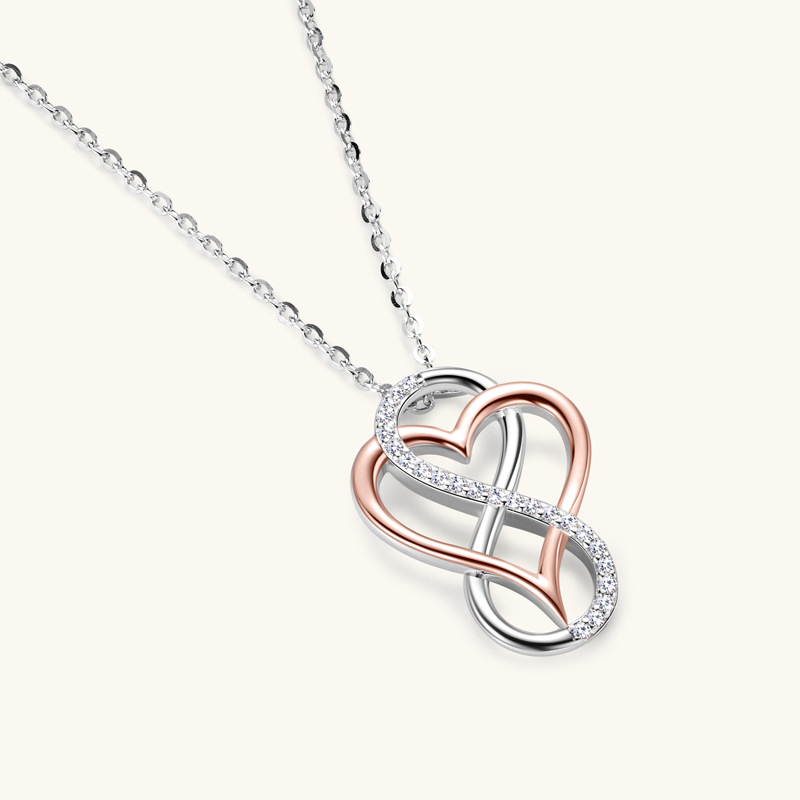 Heart's Fire 925 Sterling Silver Heart Necklace-5