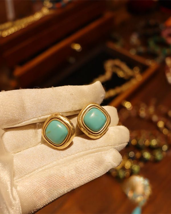 Hera light Vintage Green Turquoise EARRING