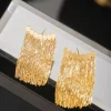 Gold-plated Cascade Tassel Vintage Earrings