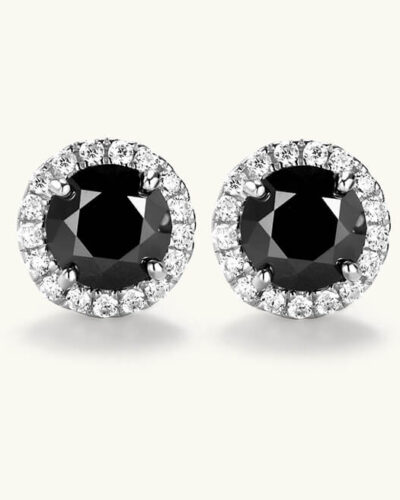 Midnight S925 Silver Black Moissanite Earrings Hip-hop-2