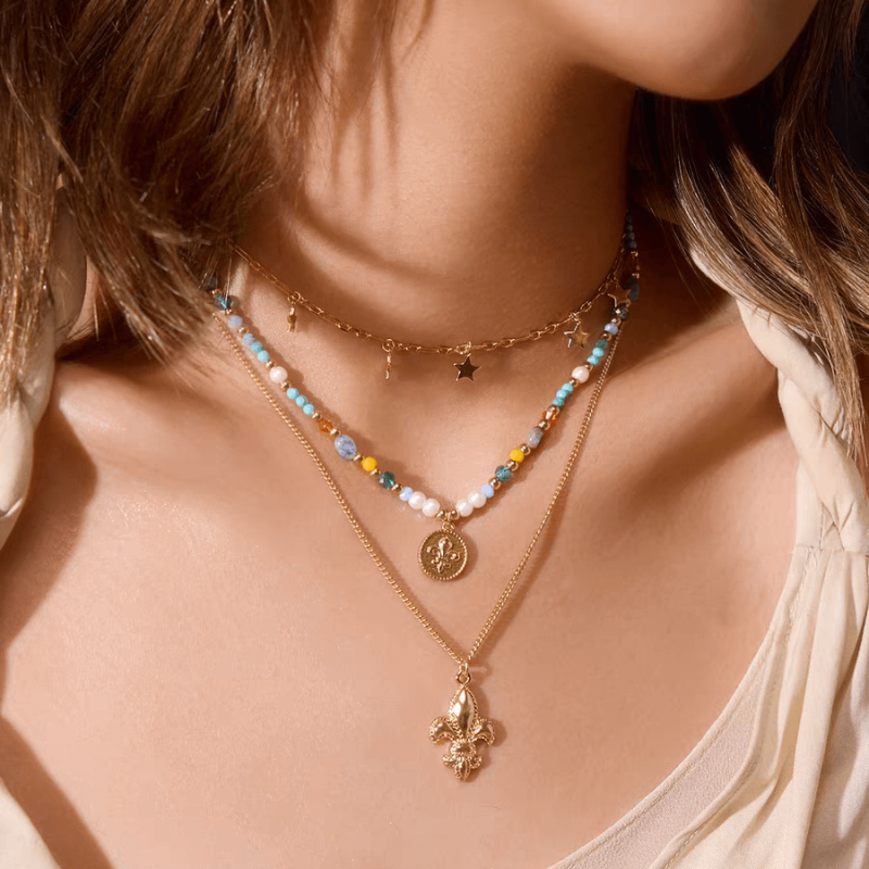 Ocean Breeze Boho Layered Necklace