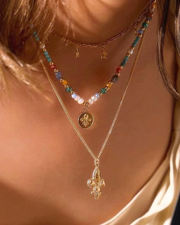 Alternative view of Ocean Breeze Boho Layered Necklace Stackble Necklace