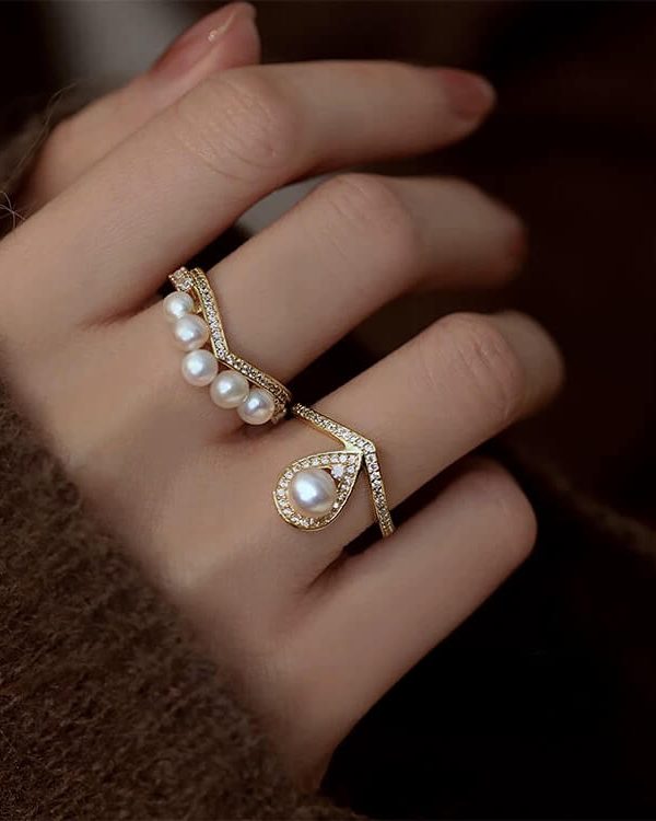 Alternative view of Princess Crown Ring Sterling Silver Pearl