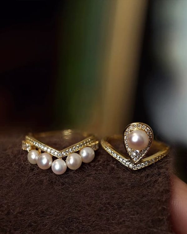 Princess Crown Ring Sterling Silver Pearl 5