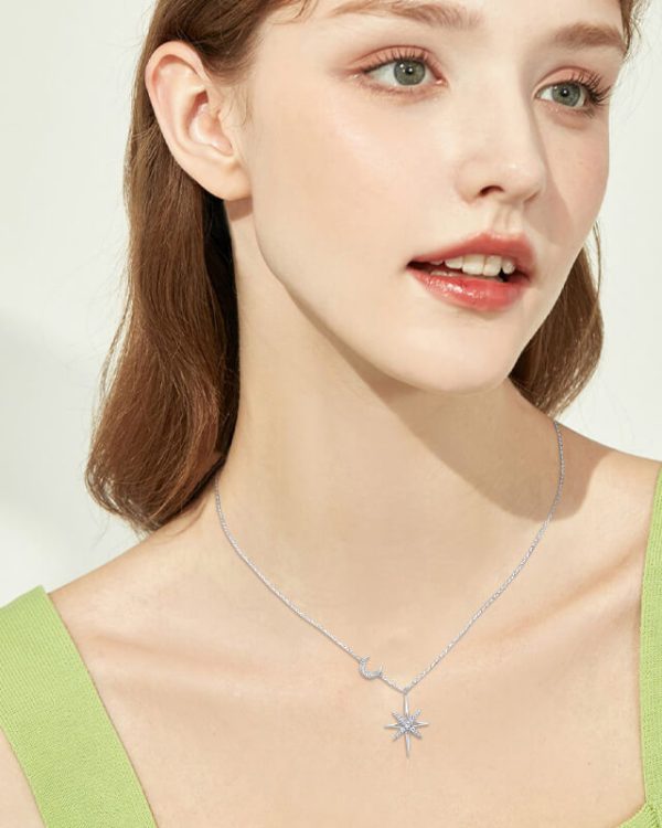 Radiance 925 Silver Chain with Moissanite Star Pendant 10