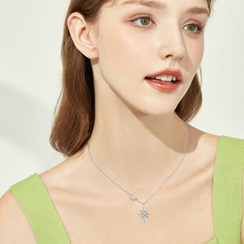 Radiance 925 Silver Chain with Moissanite Star Pendant - Image 9