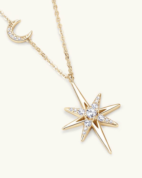 Radiance 925 Silver Chain with Moissanite Star Pendant-46