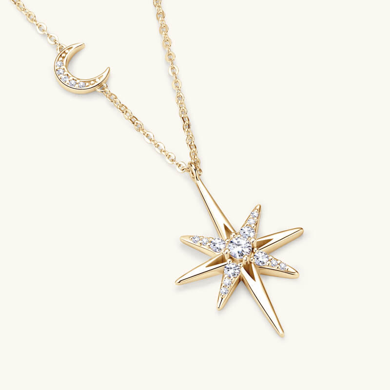 Radiance 925 Silver Chain with Moissanite Star Pendant-46
