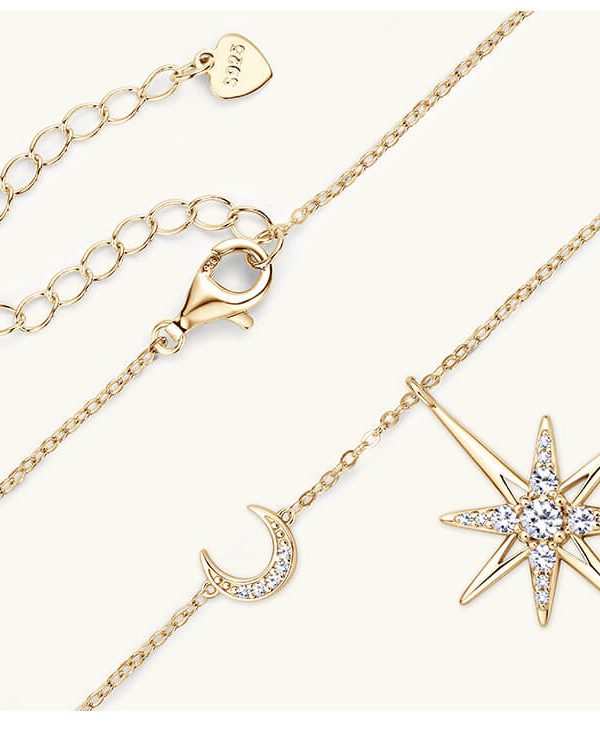 Radiance 925 Silver Chain with Moissanite Star Pendant-234