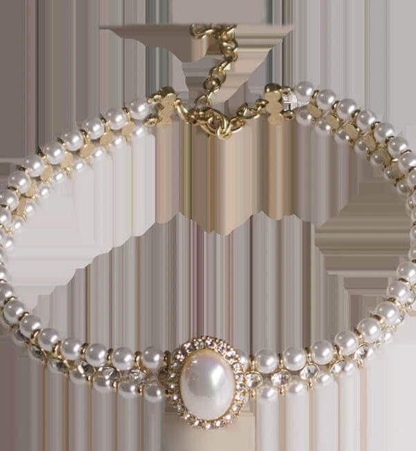 Serene Oval Baroque Pearl Necklace Choker 2