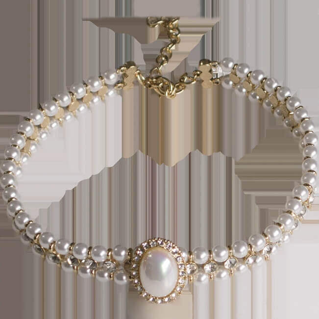 Serene Oval Bride Pearl Necklace Choker - Image 5