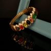 Sonata Adjustable Plated Vintage Multi Gemstone Bangle 7