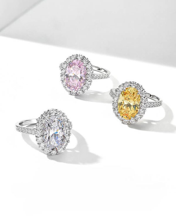 Sterling Silver Pigeon Egg Vintage Engagement Rings