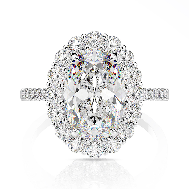 Sterling Silver Pigeon Egg Vintage Engagement Rings - Image 3