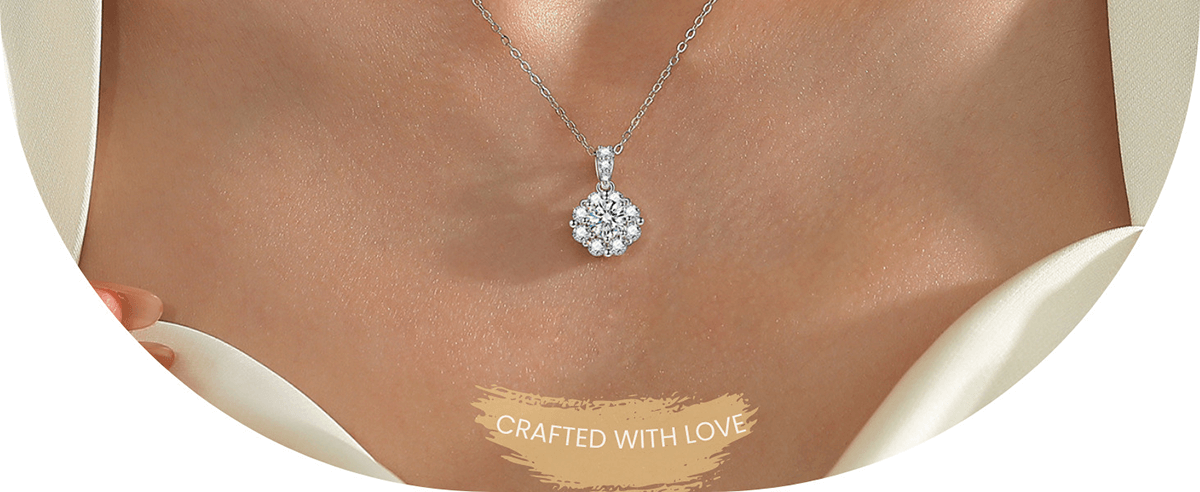 Sunflower S925 Silver Chain with Moissanite 1