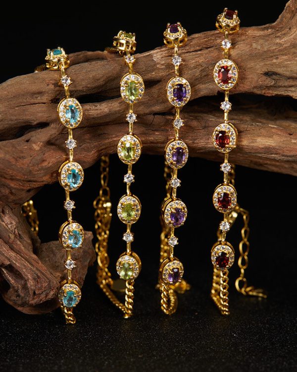 The Kiss of Artemis Natural Gemstones S925 Silver Bracelets